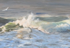 Playing in the waves (36" x 12")