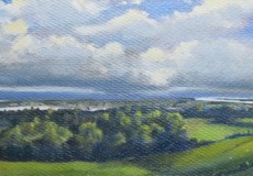 The Horseshoe Bend on the River Severn from above Newnham on Severn.