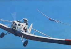 "Thanks for the tow, Doc", oil, 24 x 8ins
