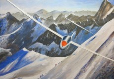 She'll be coming round the mountain!, oil, 20 x 16 ins