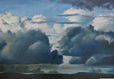 "A cold front passes over Hay Bluff", oil, 31 x 24 ins