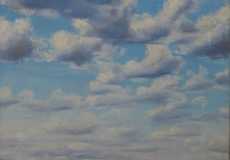 "A sky full of fun at Talgarth", oil, 23 x 16 ins