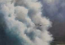 Soaring the clouds, oil, 20 x 16 ins....SOLD