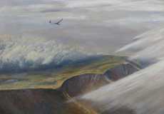 South west wave above Pen Y Fan, oil, 24 x 20 ins