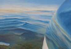 Wave reflections, oil, 24 x 18 ins
